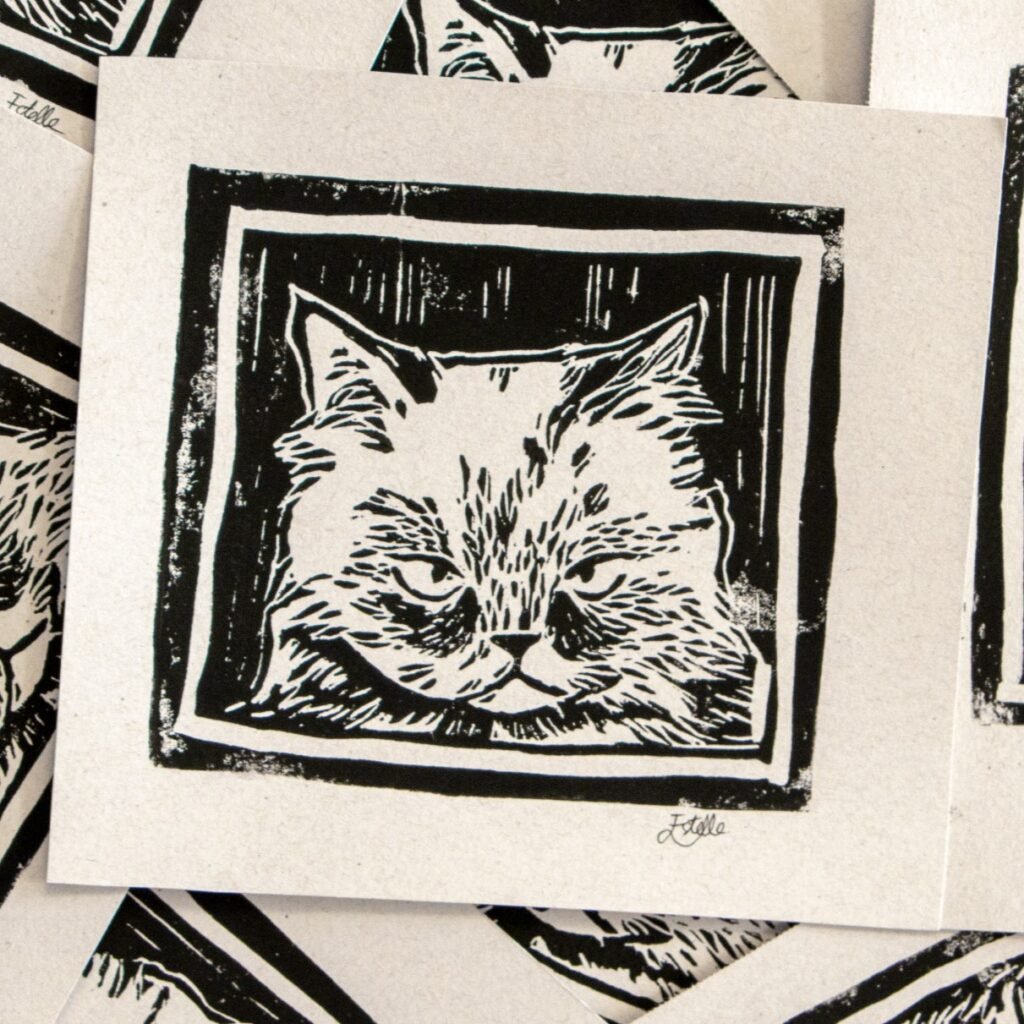 page linogravure et boutique