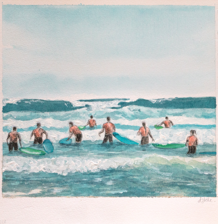 page aquarelle et boutique